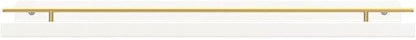 WOPITUES Floating Shelves with Gold Metal Guardrail, Shelves for Wall Decor Set of 3, Wall Shelves for Bedroom, Bathroom, Kitchen, Living Room, Plants, Picture Frames, Art- White and Gold
