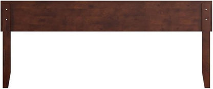 AFI, Orlando King Adjustable Modern Solid Wood Panel Headboard, Walnut