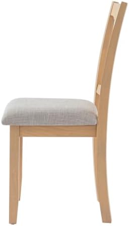 Merax Wood Farmhouse Upholstered Dining Chair Set of 2 , Natural