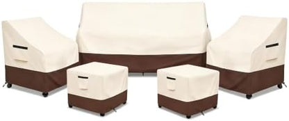 Rileytee 5 Pcs Patio Furniture Covers Waterproof