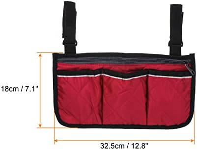 PATIKIL Beach Chair Armrest Bag, Waterproof Beach Chair Hanging Storage Pouch Arm Rest Magazine Snack Bag with 4 Pockets for Camping Outdoors
