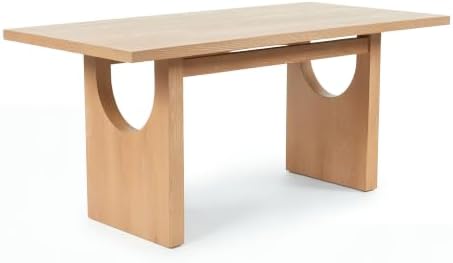 COLAMY ALVORA 72 Inch Dining Table, Rectangular Wood Dining Room Table for 6-8 People, Modern Farmhouse Kitchen Table, Natural Oak Veneer, Stable Heavy Duty Frame,Oak