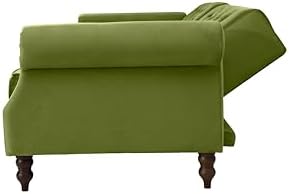 Legend Vansen 87.8 inchs Convertible Velvet Bed Sleeper Futon Sofas, Green