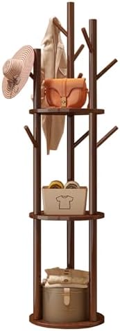 Coat Rack,Free Stand Coat Tree Hanger Cloth Rack With 3 Shelves And 9 Hooks