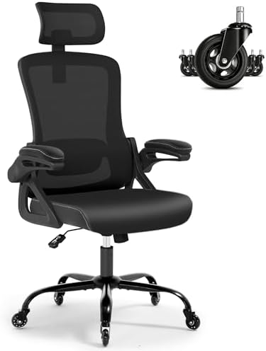 Fizzin Office Chair, PU Leather Desk Chair with Adjustable Lumbar Support