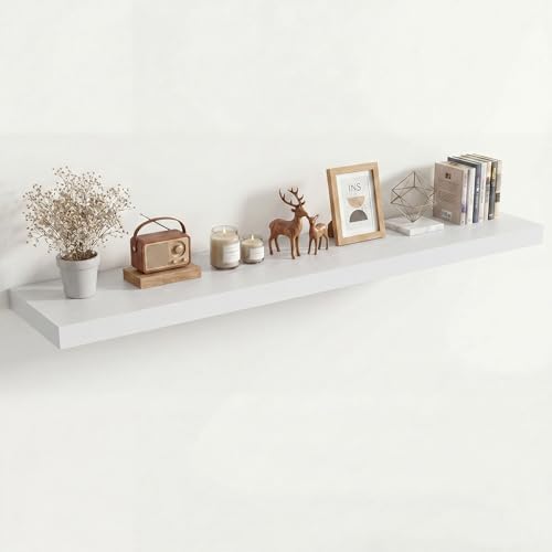 Deep Floating Shelves 60x12” Set of 1, White