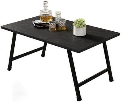 Rectangular Folding Coffee Table Perfect for Small Spaces Black