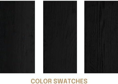 Fly Wooden Bed Frame Without Headboard, Solid Wood Foundation with Silent Slats and Wood Central Supports, 350 Lb Capacity, Effortless Assembly, Twin - Burnt Black
