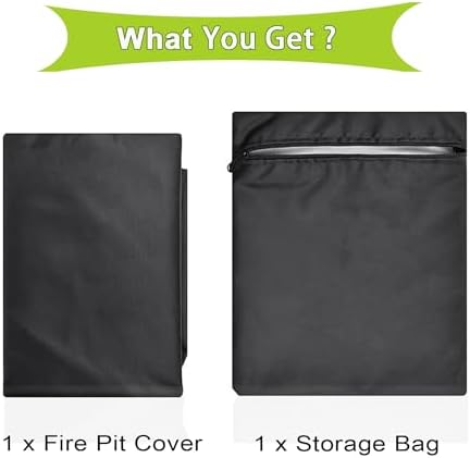 Waterproof Fire Pit Cover 22" D x 15" H fit for Solo Stove Bonfire