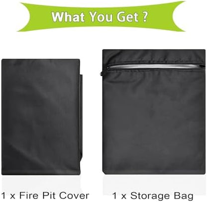 Waterproof Fire Pit Cover 22" D x 15" H fit for Solo Stove Bonfire