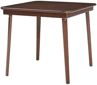Stakmore 32" Straight Edge Square Folding Card Table, Walnut