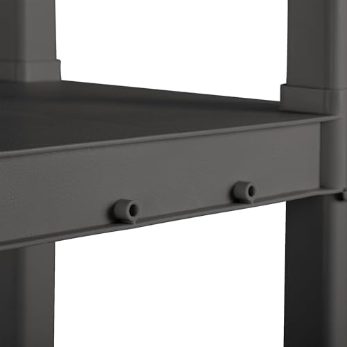 Sterilite 4 Shelf Unit, Heavy-Duty Plastic Storage & Utility Shelving Rack