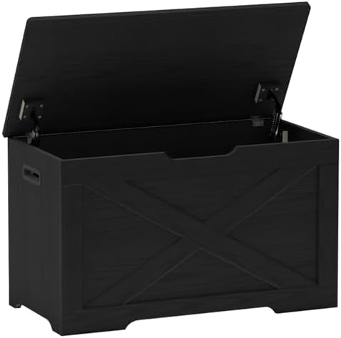 31.5" Storage Chest, Wooden Storage Bench, Entryway Shoes Bench
