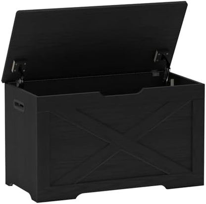 31.5" Storage Chest, Wooden Storage Bench, Entryway Shoes Bench