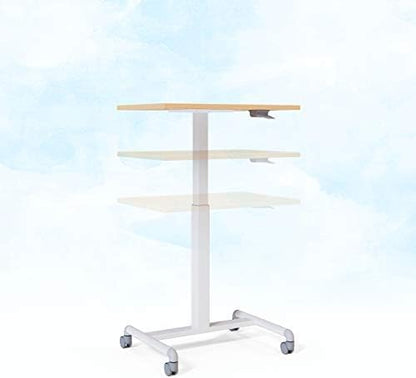 Ergohuman Eurotech Seating T1-GEO102PN-WHMP Adjustable Table, Maple