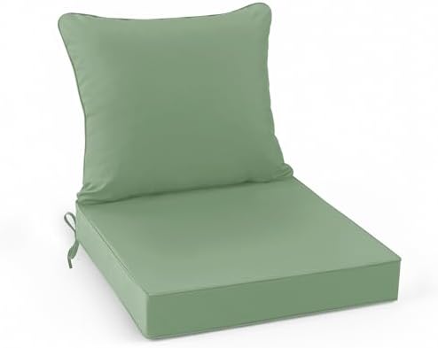Outdoor Chair Cushions, 24 x 24 Inch, Sage Green