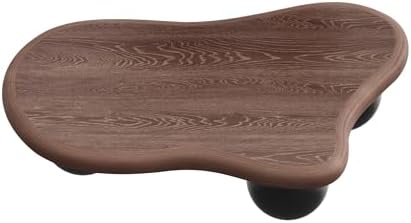 47 Inch Cloud Shaped Coffee Table with 3 Ball Legs for Living Room