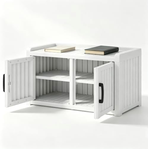 Outdoor Shoe Bench Waterproof UV-Resistant,Indoor & Outdoor Use