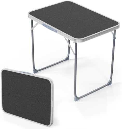 VINGLI 2.3FT Small Camping Table，Portable Camping Table with Carrying Handle, Picnic Table Foldable Table Essentials for Indoor Outdoor