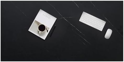 Kaboon 42x20 inches Tabletop, Solid One-Piece Desktop for Sit Stand Desk, Double Desks, L Desk DIY,Wood Countertop Home or Commercial Use,1 inch Thick, Could Atlas/Black Marble, 20" D x 42" W