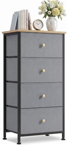 4 Drawer Dresser for Bedroom, Fabric Storage Drawer Unit