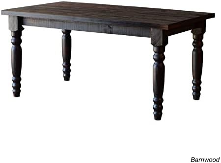Valerie Original Solid Wood 63" Dining Table, Barnwood