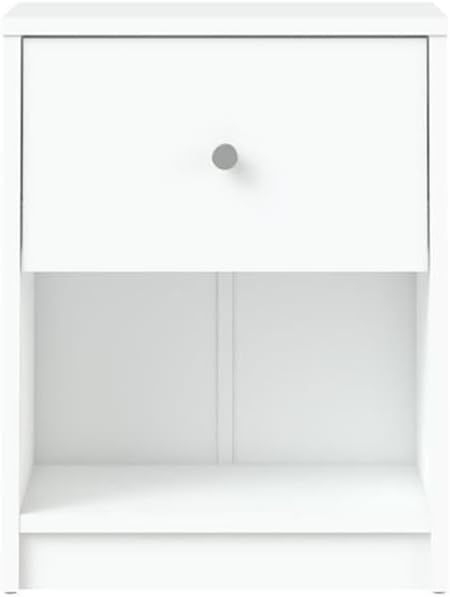 Home Square 3 Piece Bedroom Set with 6-Drawer Double Dresser and Two of 1-Drawer Nightstand in White