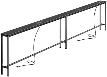 SUPERJARE 110.2 Inch Sofa Table with 2 Power Outlets and USB-C Port