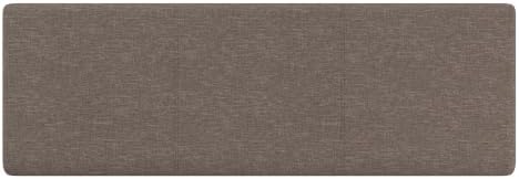 SIMPLIHOME Avalon 54" Wide Linen Look Fabric Storage Ottoman in Fawn Brown