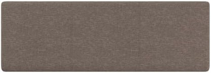 SIMPLIHOME Avalon 54" Wide Linen Look Fabric Storage Ottoman in Fawn Brown