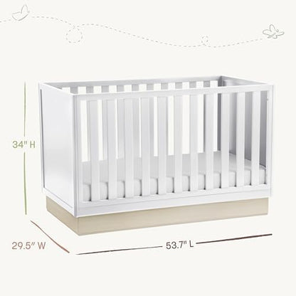 Little Seeds Dawn 4-in-1 Convertible Crib, Black/Acorn