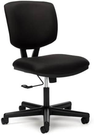 HON Volt Ergonomic Office Chair, Armless, Office Desk Computer Chair, Black