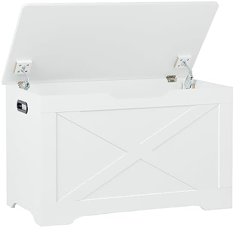 31.5" Storage Chest, Wooden Storage Bench, Entryway Shoes Bench