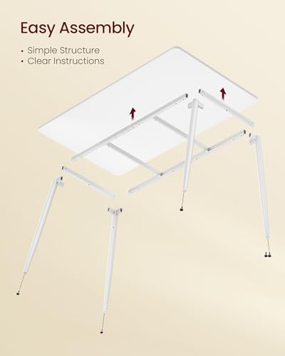 VASAGLE 55.1" Dining Table for 4-6 People, Modern Kitchen Table