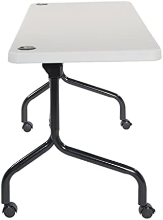 Office Star Resin Multipurpose Flip Training Table with Locking Casters for Home and Office, 5 Feet