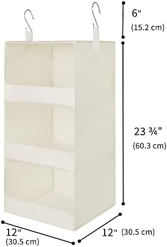GRANNY SAYS 3-Shelf Hanging Closet Organizer, Foldable Storage, 2 Pack