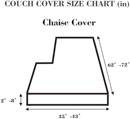 Sofa Covers Couch Covers for Sofa Pet Friendly Couch Cushion Covers Universal Sofa Covers Washable Stretch Slipcovers for Sectional Sofa (Texture Light Gray,Chaise Cover)