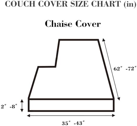 Sofa Covers Couch Covers for Sofa Pet Friendly Couch Cushion Covers Universal Sofa Covers Washable Stretch Slipcovers for Sectional Sofa (Texture Metal Gray,Chaise Cover)