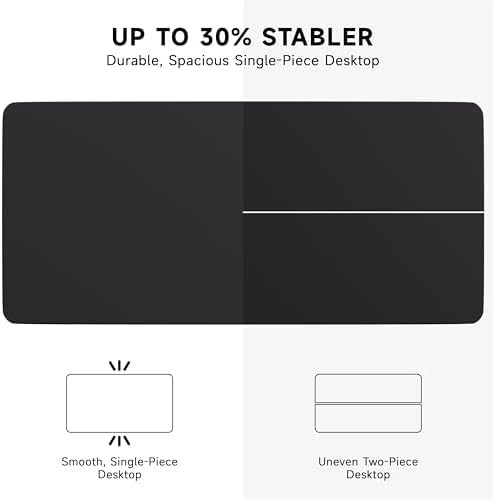 BIZUM Whole-Piece Particle Board Table Top Wood Countertop for Standing Desk DIY, 63x28x1 Inch Black Desk Top