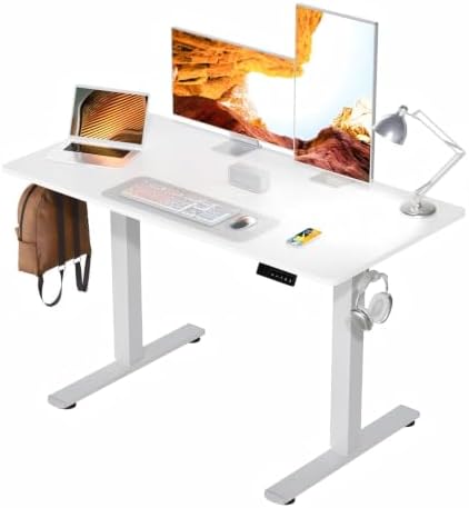 Kingant Standing Desk, 55x24 Inch Electric Height Adjustable Computer Desk