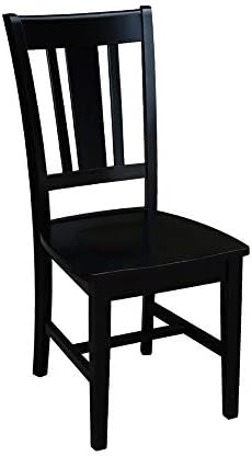 International Concepts San Remo Splat Back Chair, Black