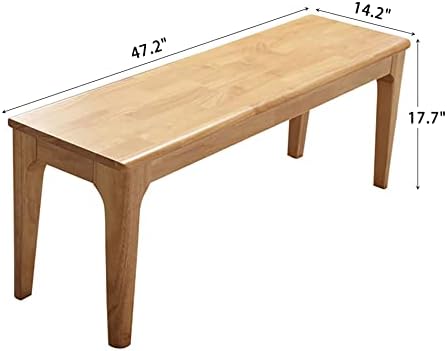 Bed End Bench - Wooden Living Room & Bedroom Seat, Natural Color