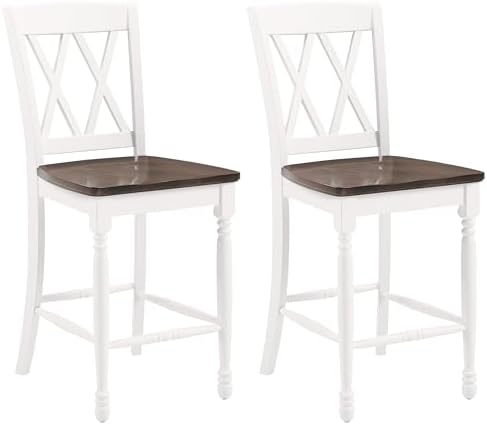 Crosley Furniture Shelby X-Back Counter Stools, Set of 2