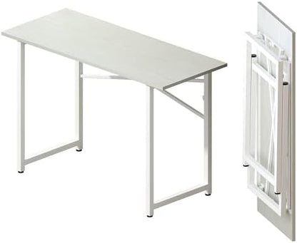 Lutown-Teen Folding Desk 47 inch No Assembly Required, White