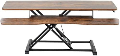 VIVO Rustic Vintage Brown 48 in Standing Desk Converter, DESK-V048KN
