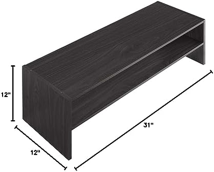 Whitmor Stackable 2-Tier Shoe Shelf, 31 inch, Espresso