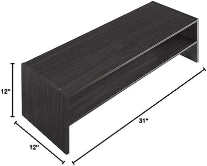 Whitmor Stackable 2-Tier Shoe Shelf, 31 inch, Espresso