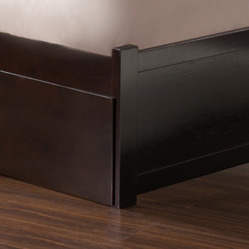 AFI Portland Queen Size Platform Bed with Footboard & Storage Drawers in Espresso