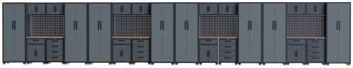 32-Pack Garage Storage Cabinet System with Workbench and Pegboard