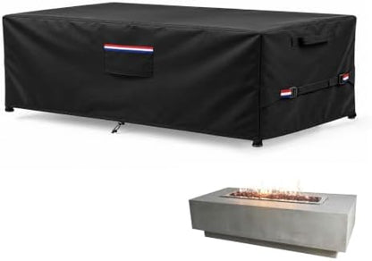 Outdoor Rectangular Fire Pit Cover for 56 Inch Firepit Table,56"Lx27"Wx15"H